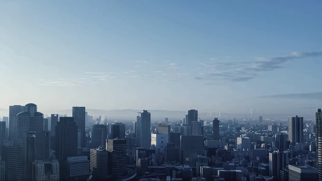 A city skyline representing connected enterprise operations
