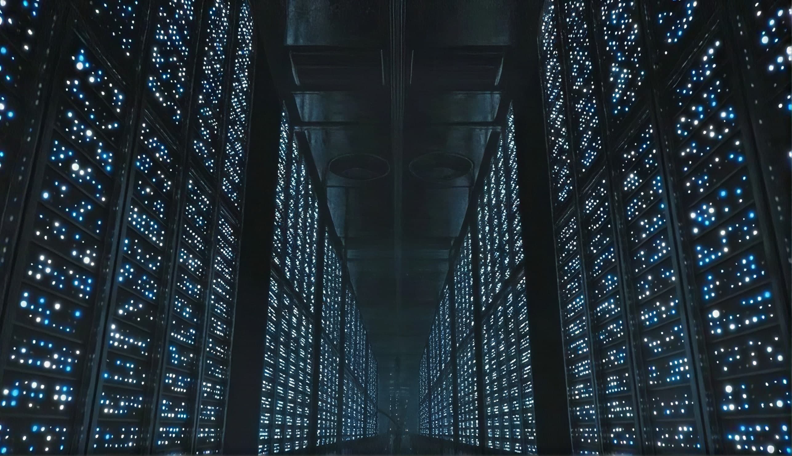 Rows of servers supporting a connected intelligence infrastructure